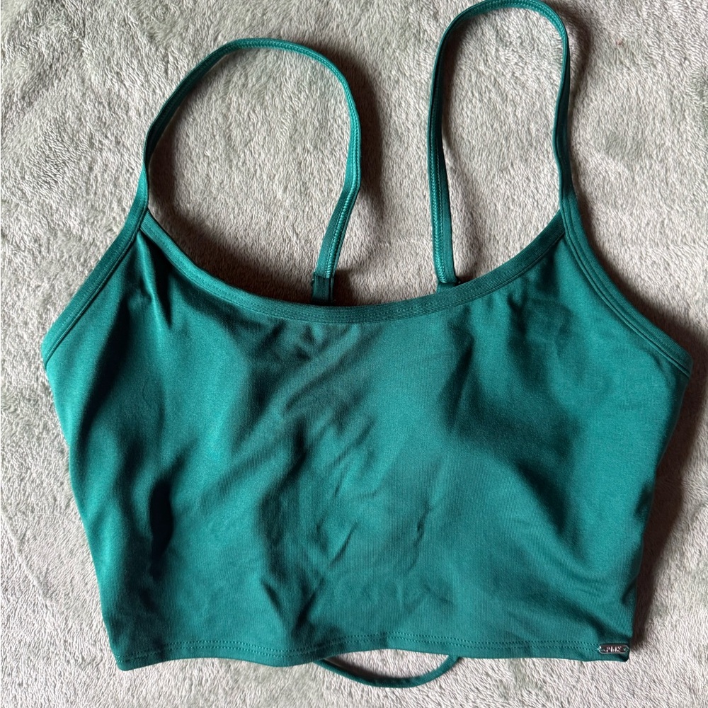 PINK Victoria's Secret Green Ulitmate Strappy Back Sports Bra